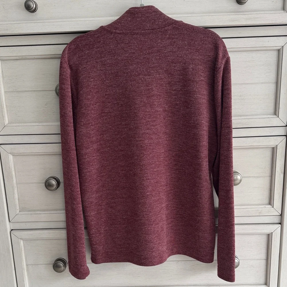 Men’s Banana Republic Burgundy Zip Up Sweater SZ L